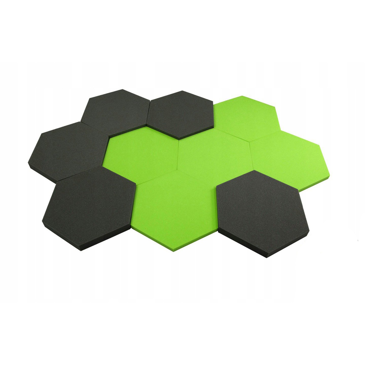 Akustický panel Hexagon zelený 50x50x3 cm samozhášivá nehořlavá pěna megamix.shop