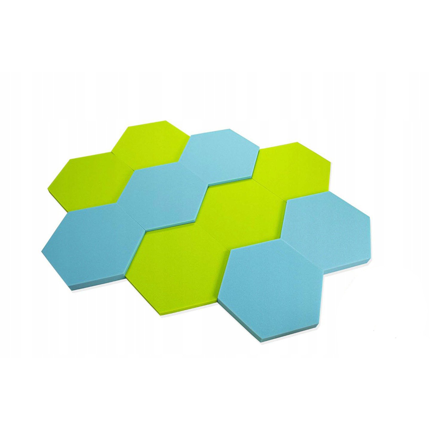 Akustický panel Hexagon zelený 50x50x3 cm samozhášivá nehořlavá pěna megamix.shop