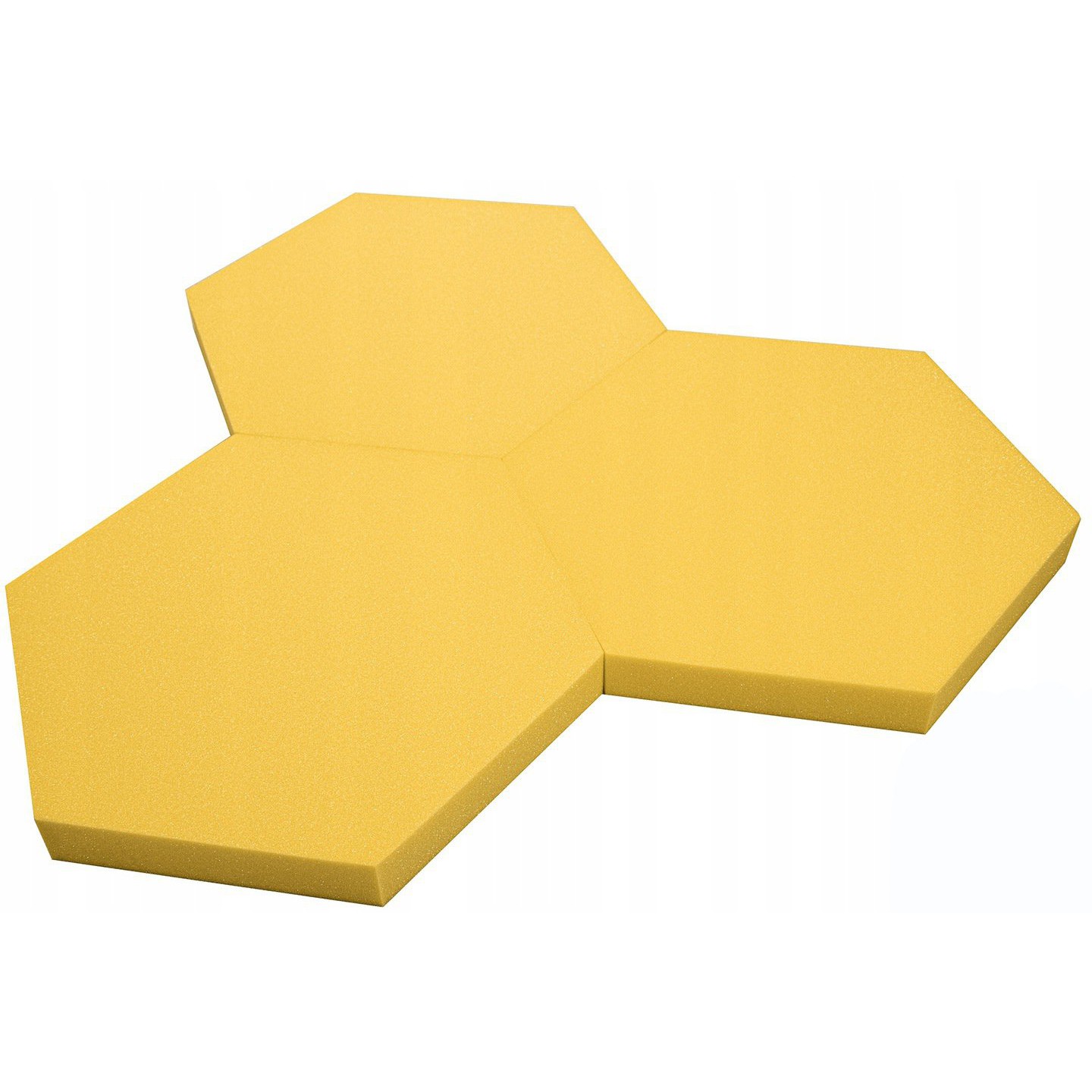 Akustický panel Hexagon žlutá 50x50x5 cm samozhášivá nehořlavá pěna megamix.shop