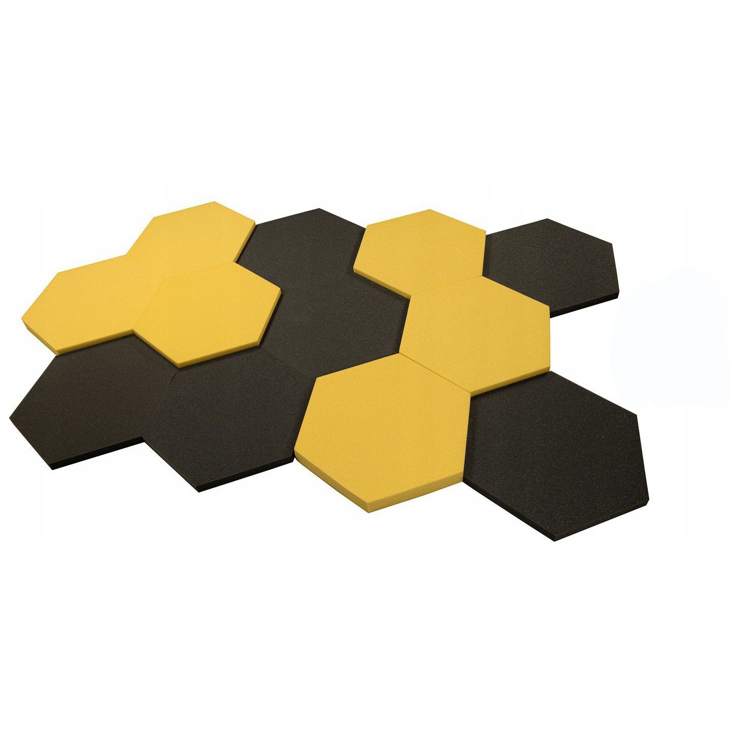 Akustický panel Hexagon žlutá 50x50x5 cm samozhášivá nehořlavá pěna megamix.shop