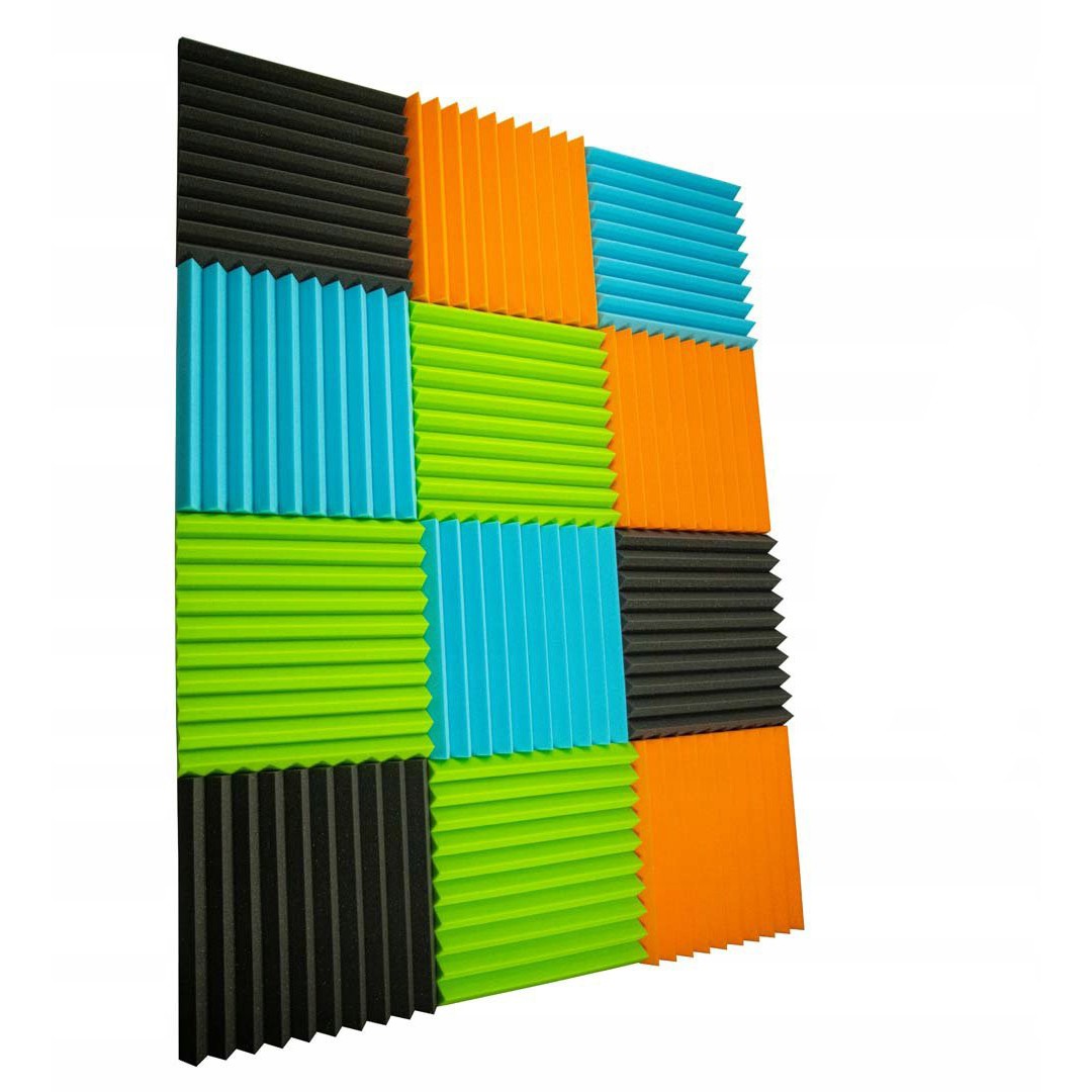 Akustický panel 50x50x5 cm oranžový samozhášivý nehořlavý megamix.shop