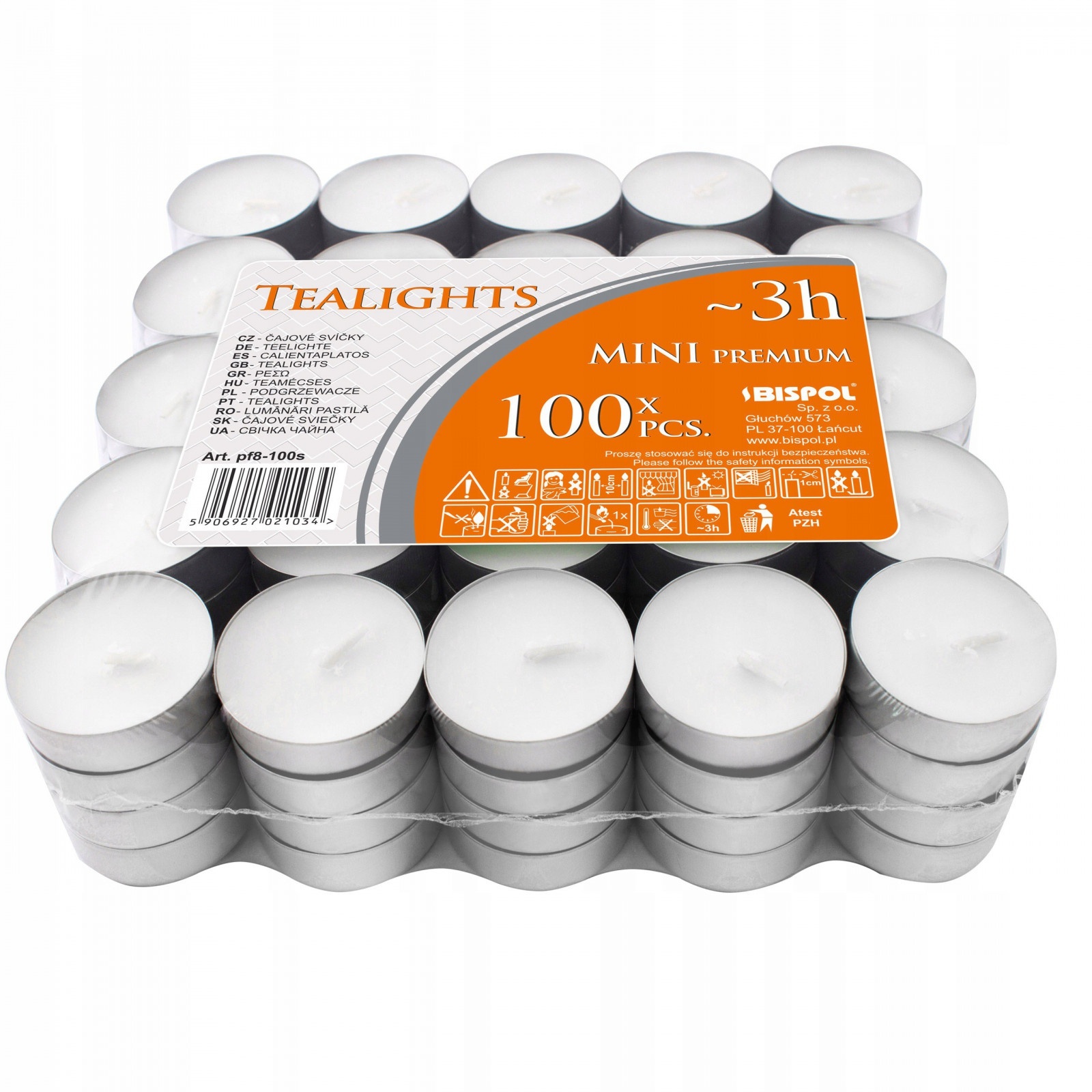 Čajové svíčky 100ks bílé Tealights megamix.shop