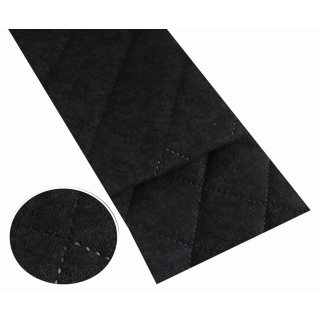 Černá prošívaná mikrofáze 140 cm 0,5 mb