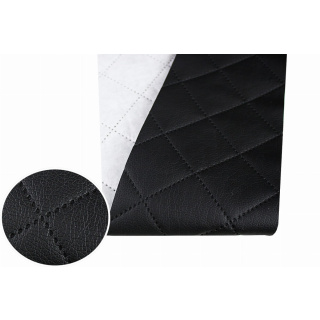 Prešívaná čalounická eko-kůže černá 140 cm 0,5 mb