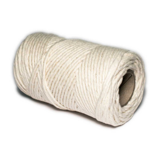 Bílá šňůrka 70 m 2 mm bavlněný provázek