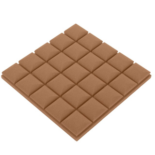 Akustický panel hnědý KOSTKA 50×50 cm tloušťka 5 cm