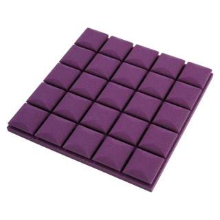 Akustický panel fialový KOSTKA 50×50 cm tloušťka 5 cm
