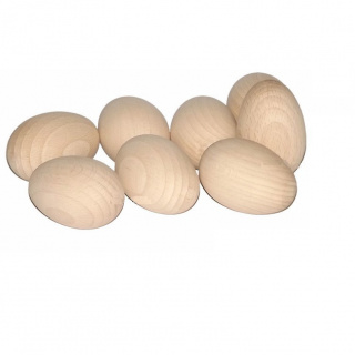 Dřevěné vajíčka na velikonoční zdobení 1ks slepičí