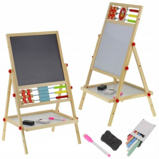 Dřevěná magnetická tabule s počítadlem oboustranná