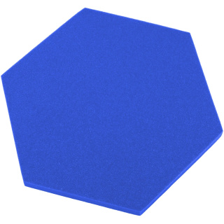 Akustický panel šestiúhelník modrý safírový 50x50 cm tloušťka 3cm hexagon