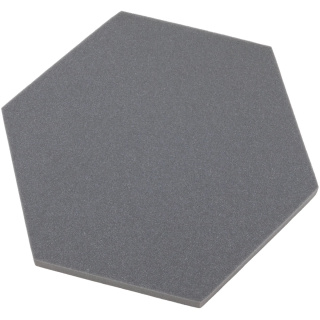 Akustický panel šestiúhelník šedý 50x50 cm tloušťka 3cm hexagon