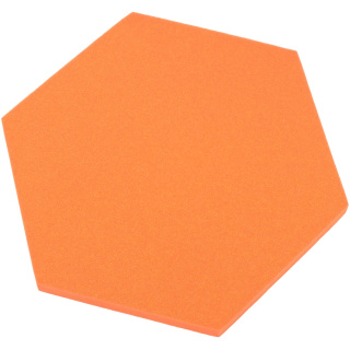 Akustický panel šestiúhelník oranžový 50x50 cm tloušťka 3cm hexagon