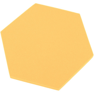 Akustický panel šestiúhelník žlutý banýnový 50x50 cm tloušťka 3cm hexagon