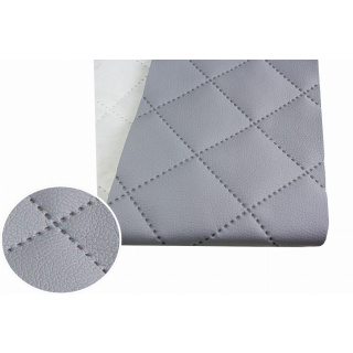 Prešívaná čalounická eko-kůže světle šedá 140 cm 0,5 mb