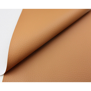 PVC eko-kůže světle hnědá 140 cm 0,5 mb
