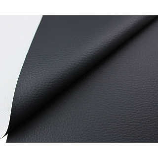PVC eko-kůže tmavý grafit 140 cm 0,5 mb