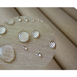 Voděodolná tkanina imitace lnu béžová 160 cm 0,5 mb 210g/m²