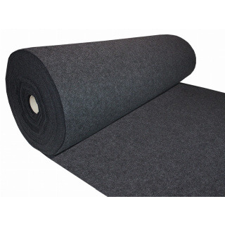 Tmavě šedá měkká filcová netkaná textilie 3mm 150x50cm 400g/m²
