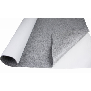 Šedá měkká filcová netkaná textilie s lepidlem 3mm 150x50cm 400g/m²