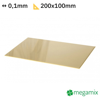 Mosaz plech 200x100x0,1mm