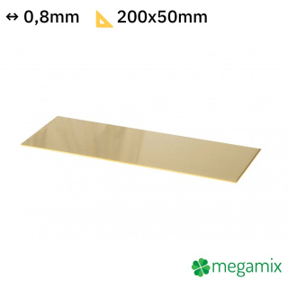 Mosaz plech 200x50x0,8mm