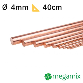 Měděná tyč Φ4mm 40cm
