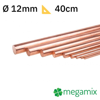Měděná tyč Φ12mm 40cm