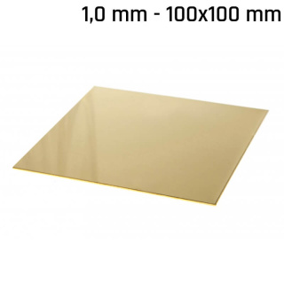 Mosaz plech 100x100x1,0mm