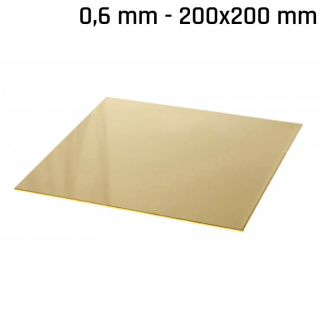 Mosaz plech 200x200x0,6mm