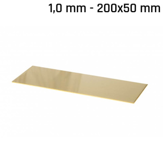Mosaz plech 200x50x1,0mm