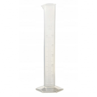 Odměrný válec PP 50ml reliéfní stupnice odměrka