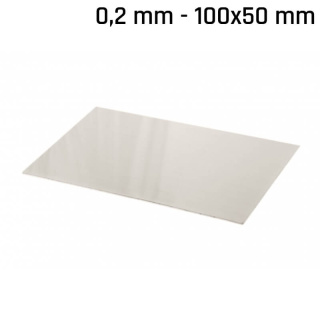 Plech alpaka (nové stříbro) 100x50x0,2mm