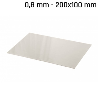 Plech alpaka (nové stříbro) 200x100x0,8mm