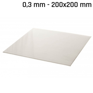 Plech alpaka (nové stříbro) 200x200x0,3mm