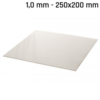 Plech alpaka (nové stříbro) 250x200x1,0mm