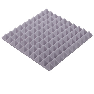 Akustický panel světle šedý PYRAMIDA 50×50 cm tloušťka 5 cm