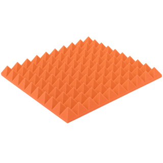 Akustický panel oranžový PYRAMIDA 50×50 cm tloušťka 5 cm