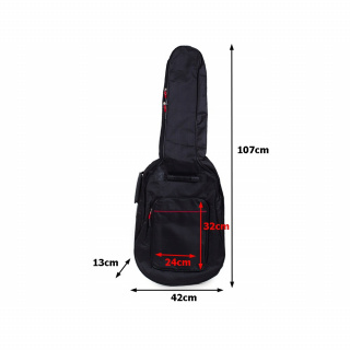 Pouzdro na kytaru polyester 107x42x13 cm černé