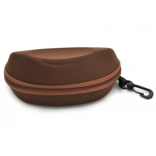 Pouzdro na brýle hnědé s karabinou tvrdé