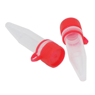 Eppendorf zkumavky s červeným uzávěrem 1,5 ml, balení 50 ks