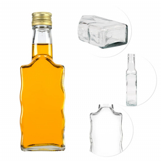 Skleněná láhev 200ml 18cm WAVE