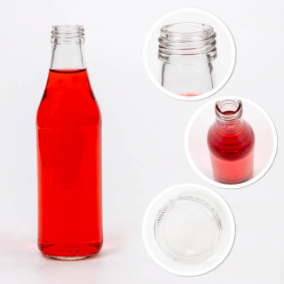 Skleněná láhev 250ml 19cm TINKLY