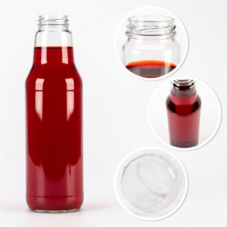 Skleněná láhev 750ml 25cm SOK s uzávěrem