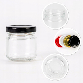 Skleněná nádoba 5ks 100ml 5cm dóza s víčkem