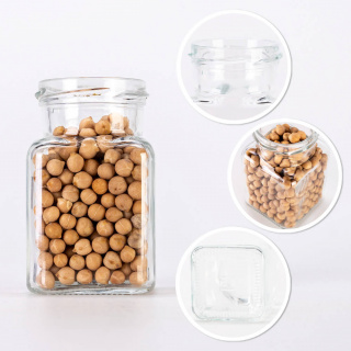 Skleněná nádoba dóza 150ml 9cm s víčkem