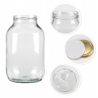 Skleněná nádoba dóza 4000ml 26cm s víčkem