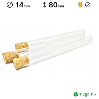 Skleněné zkumavky 80mm průměr 14mm 10ks
