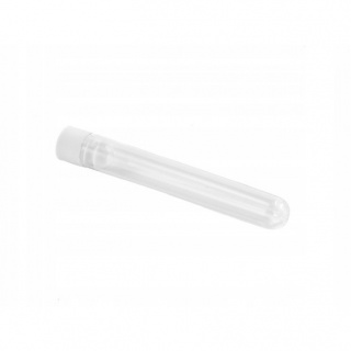 Zkumavka PS 12x75mm s bílým uzávěrem 50ks
