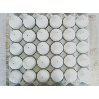 Skořápky slepičích vajec vyfouknuté 30ks zdobení velikonoční vajíčka kraslice