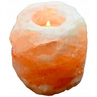 Solný svícen na čajové svíčky ionizátor přírodní himálajské soli